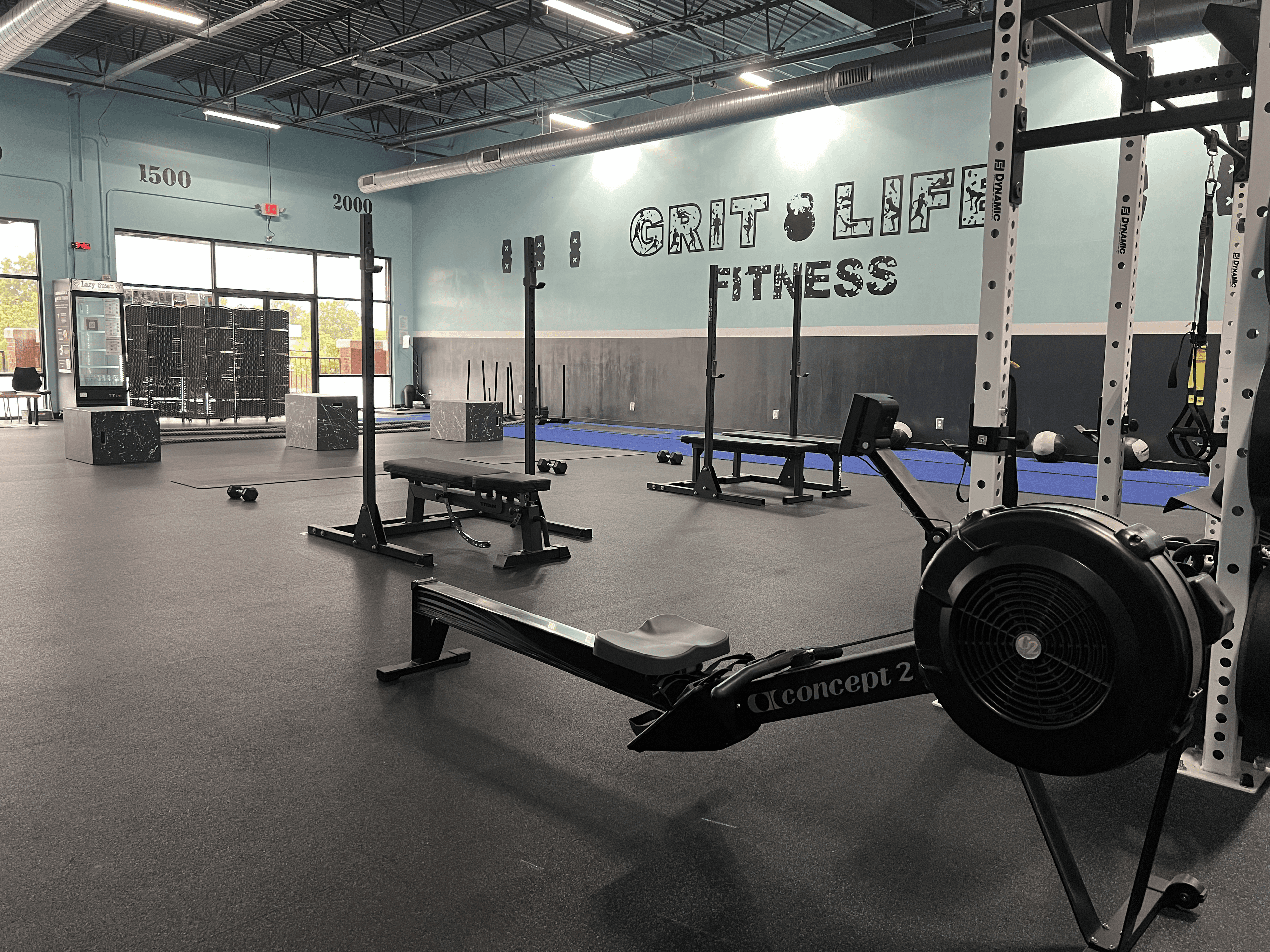 Workout floor set up for class